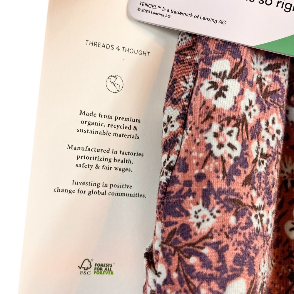 Threads 4 Thought Organic Pink Floral Skirt Women's M - Picture 6 of 8